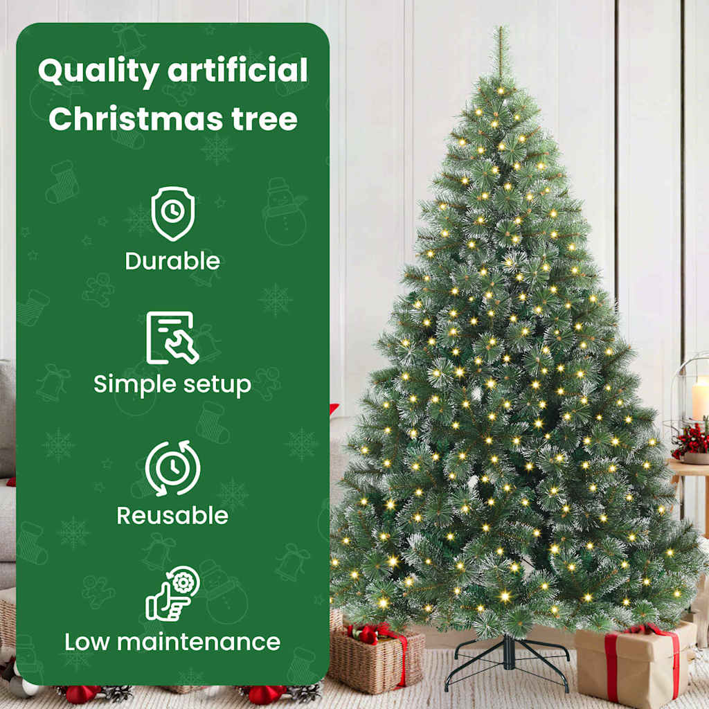 Dirbtinė Kalėdų eglutė su 300 LED Žalia 180 cm PE ir PVC