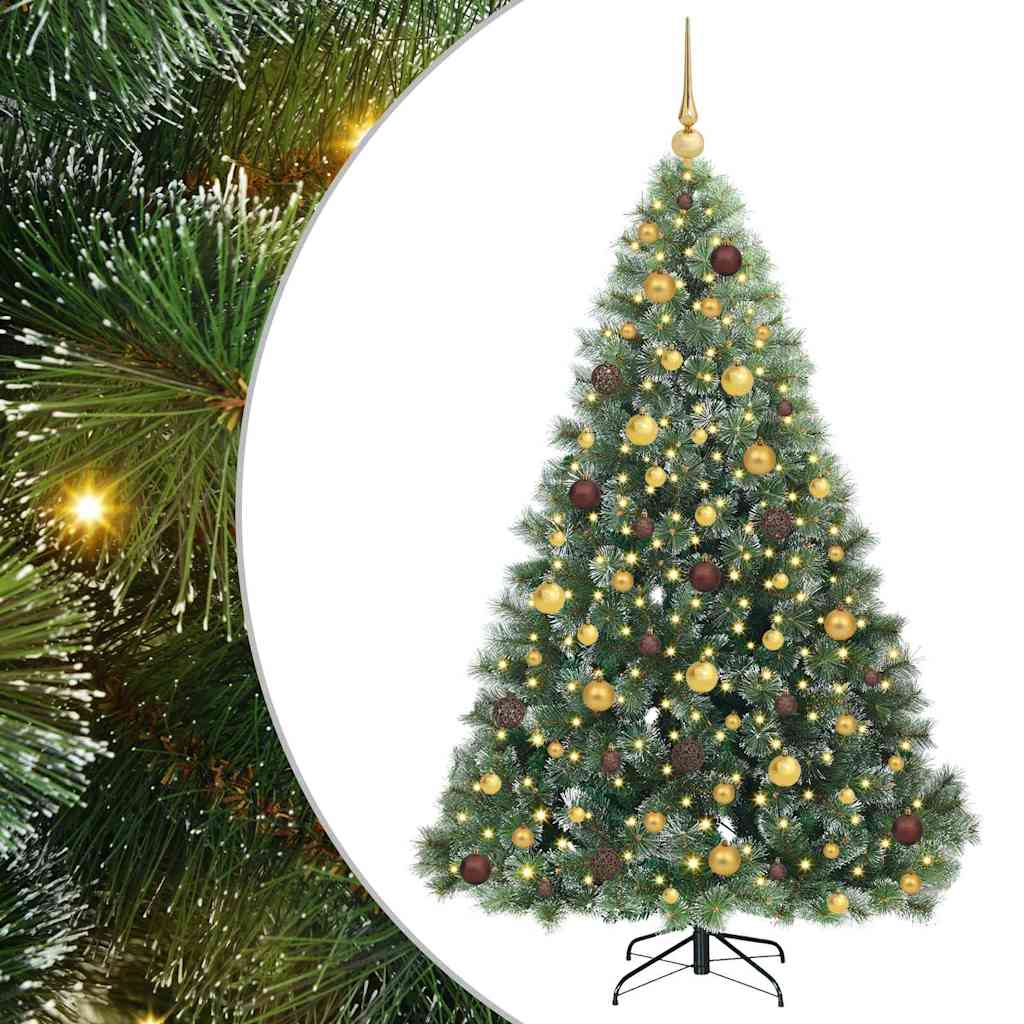 Dirbtinė Kalėdų eglutė su 300 LED Žalia 180 cm PE ir PVC