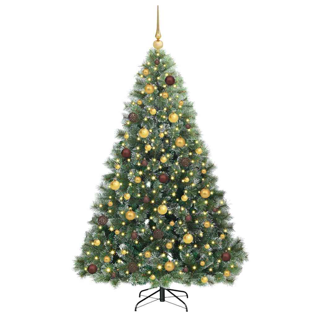 Dirbtinė Kalėdų eglutė su 300 LED Žalia 180 cm PE ir PVC