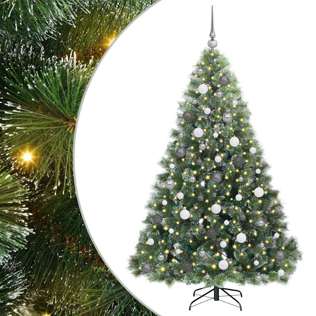 Dirbtinė Kalėdų eglutė su 300 LED Žalia 180 cm PE ir PVC