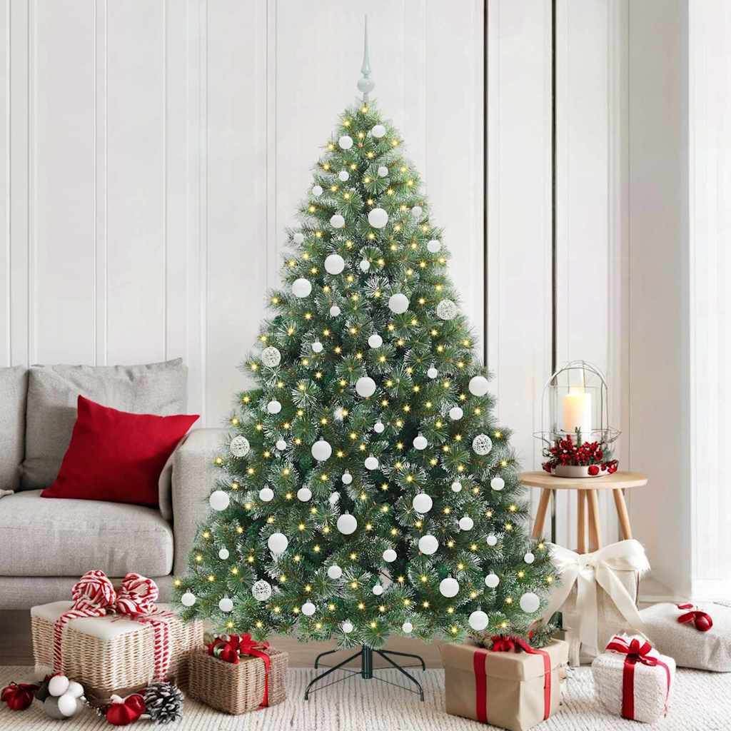 Mākslīgā Ziemassvētku eglīte ar 300 LED, zaļa, 180 cm, PE un PVC