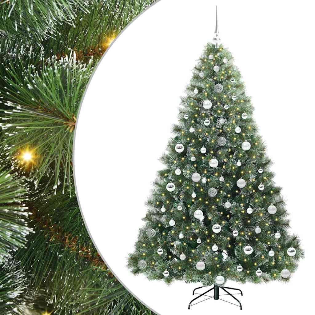 Mākslīgā Ziemassvētku eglīte ar 300 LED, zaļa, 180 cm, PE un PVC
