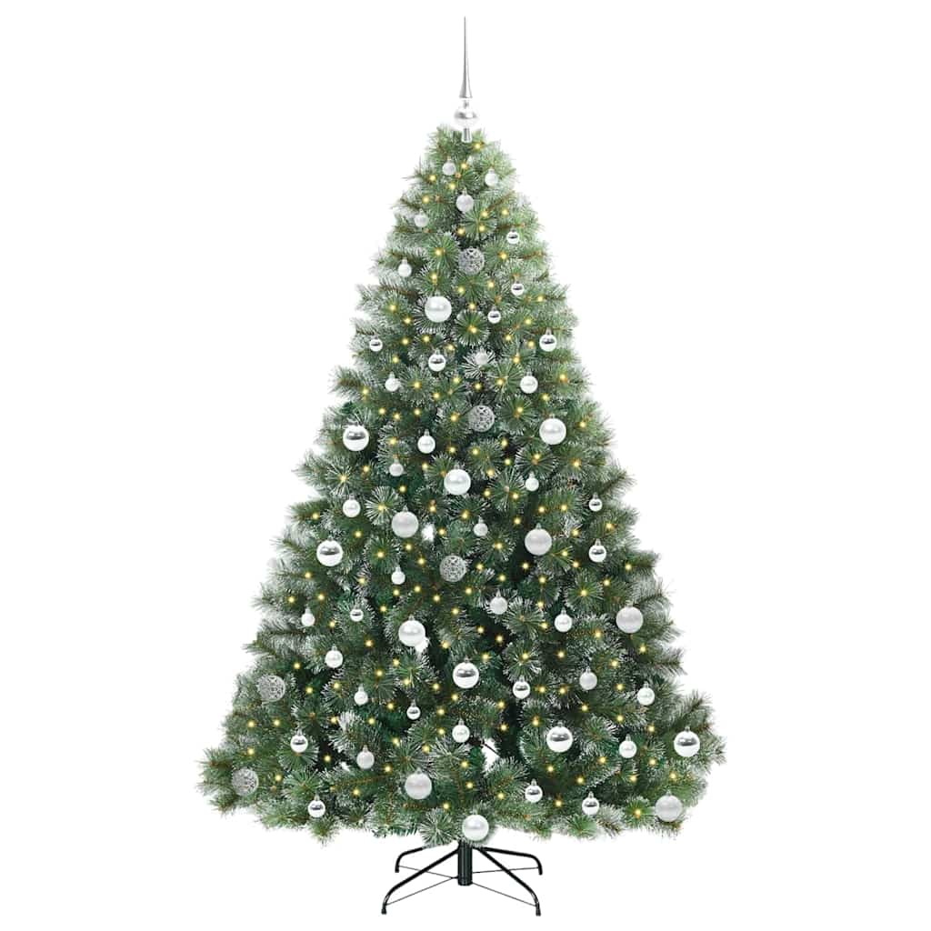Mākslīgā Ziemassvētku eglīte ar 300 LED, zaļa, 180 cm, PE un PVC