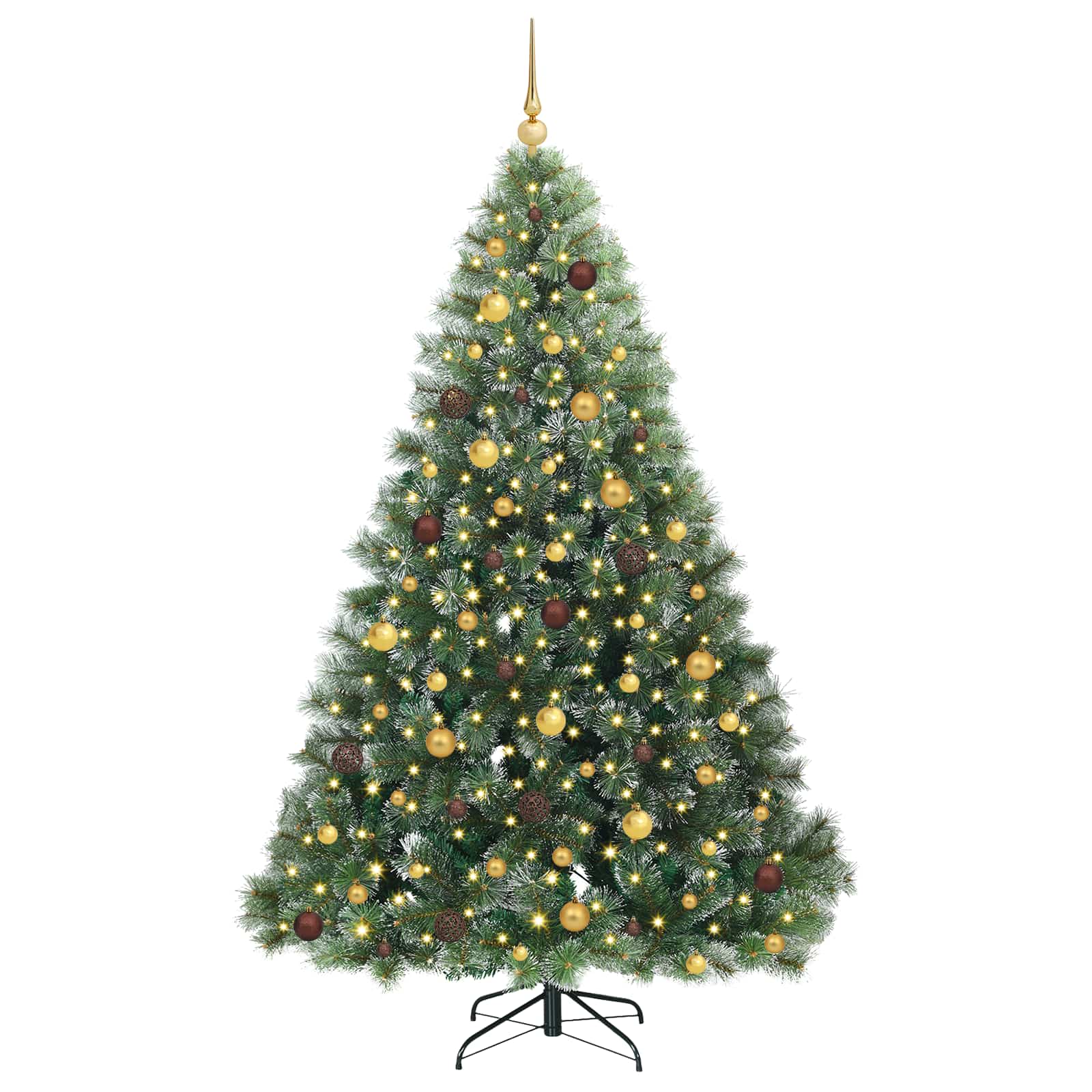 Dirbtinė Kalėdų eglutė su 300 LED Žalia 210 cm PE ir PVC