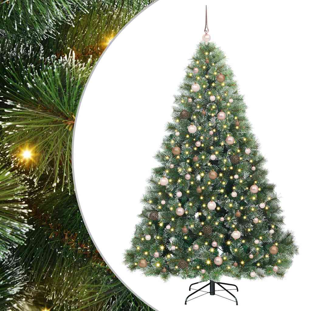 Dirbtinė Kalėdų eglutė su 300 LED Žalia 210 cm PE ir PVC