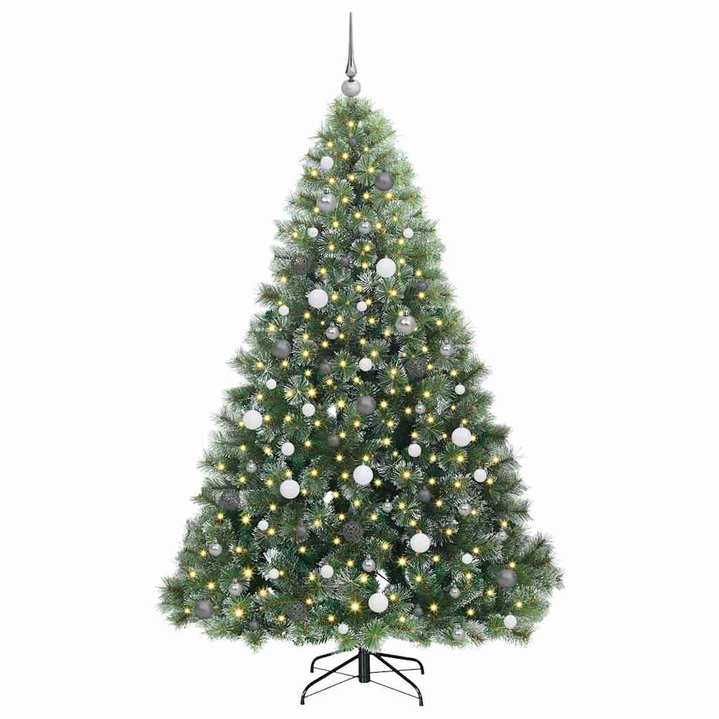 Dirbtinė Kalėdų eglutė su 300 LED Žalia 210 cm PE ir PVC
