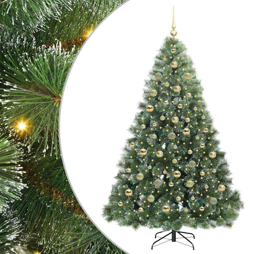 Dirbtinė Kalėdų eglutė su 300 LED Žalia 210 cm PE ir PVC