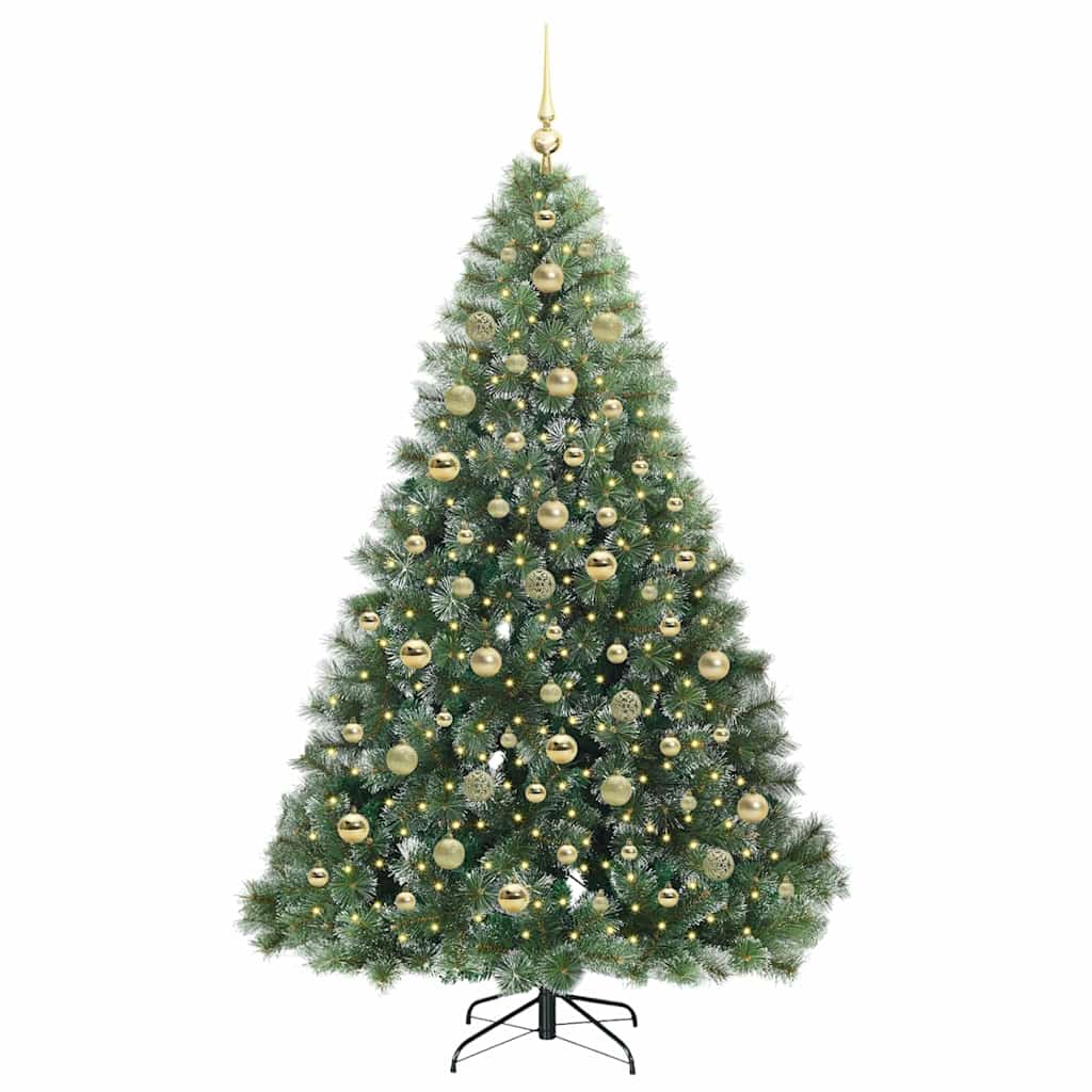 Dirbtinė Kalėdų eglutė su 300 LED Žalia 210 cm PE ir PVC
