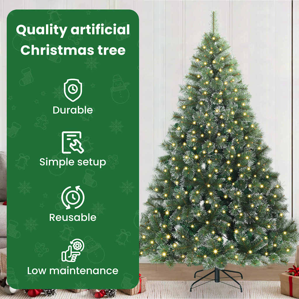 Dirbtinė Kalėdų eglutė su 300 LED Žalia 240 cm PE ir PVC