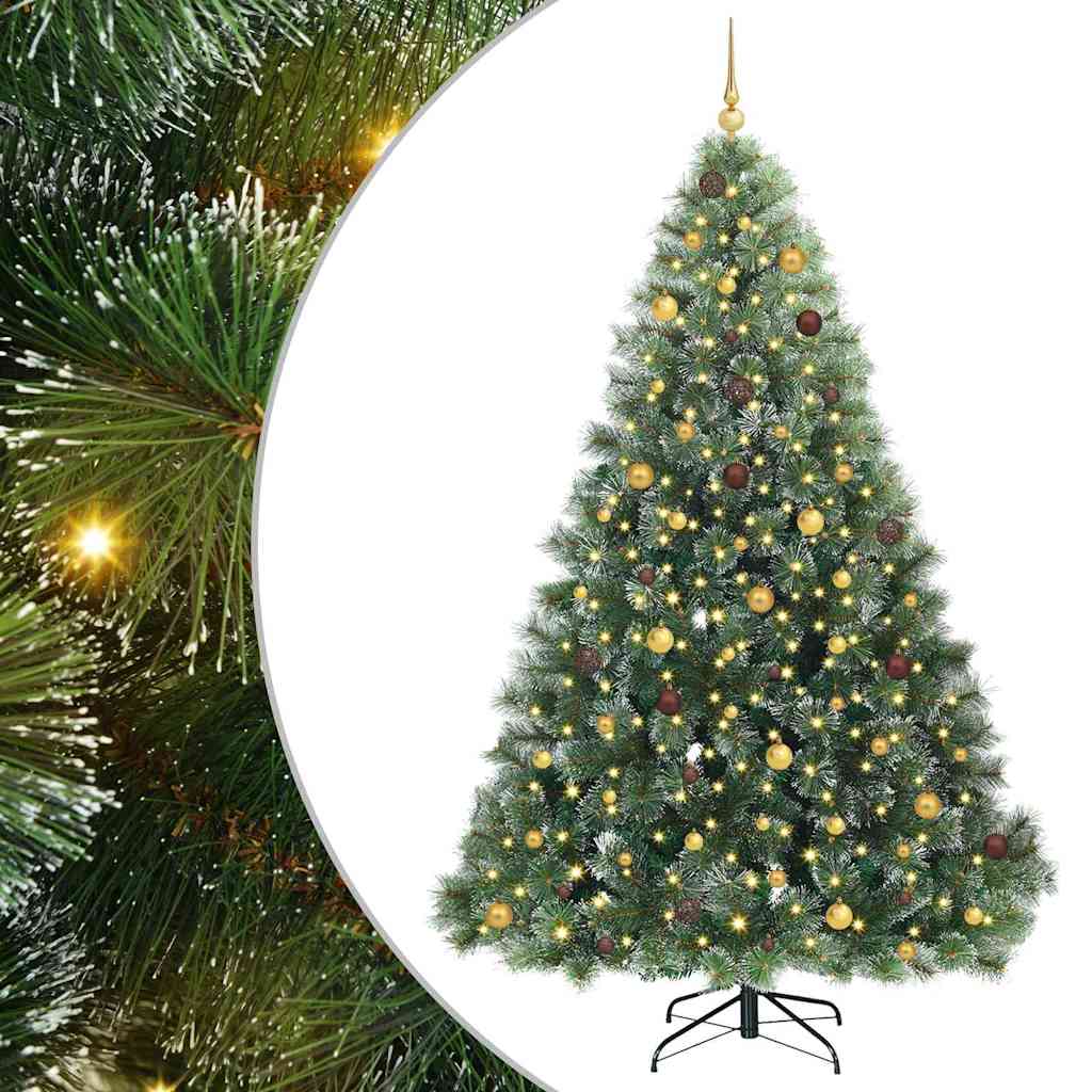 Dirbtinė Kalėdų eglutė su 300 LED Žalia 240 cm PE ir PVC