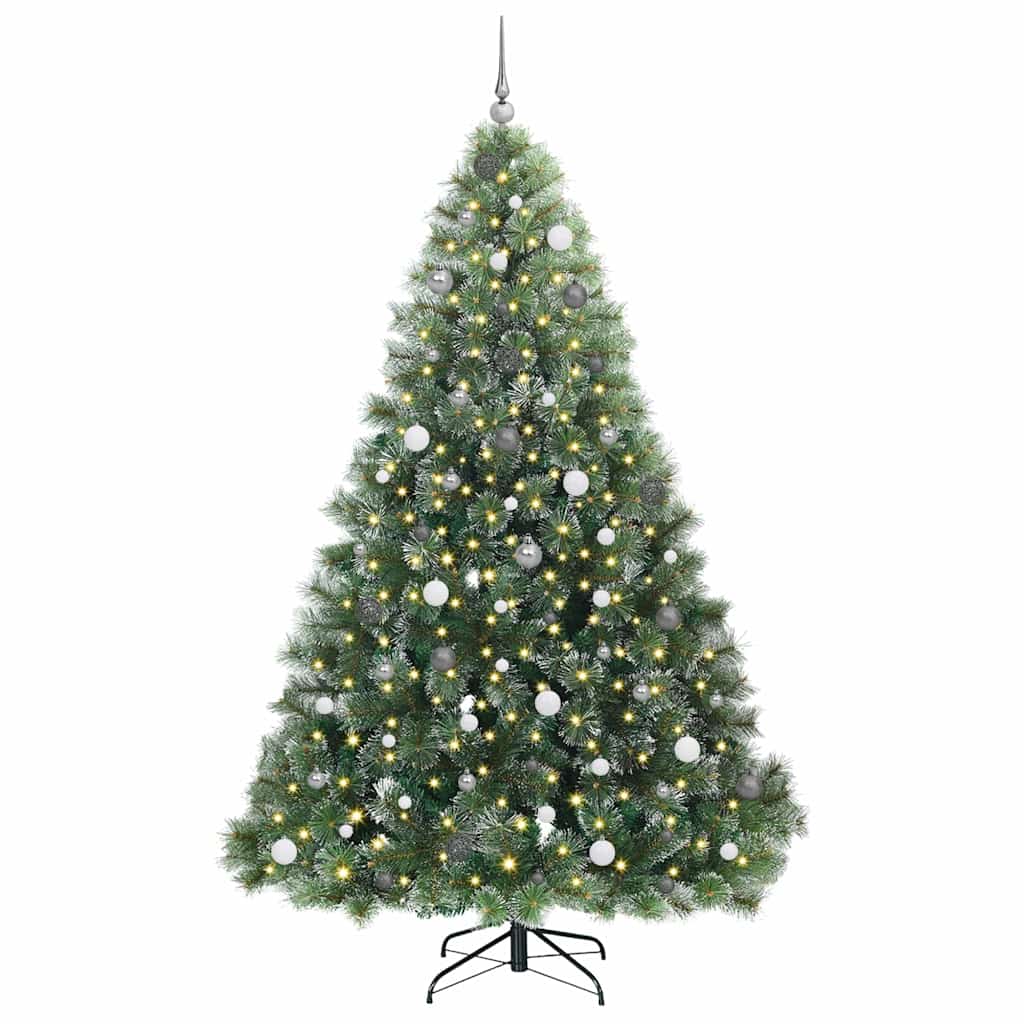 Dirbtinė Kalėdų eglutė su 300 LED Žalia 240 cm PE ir PVC