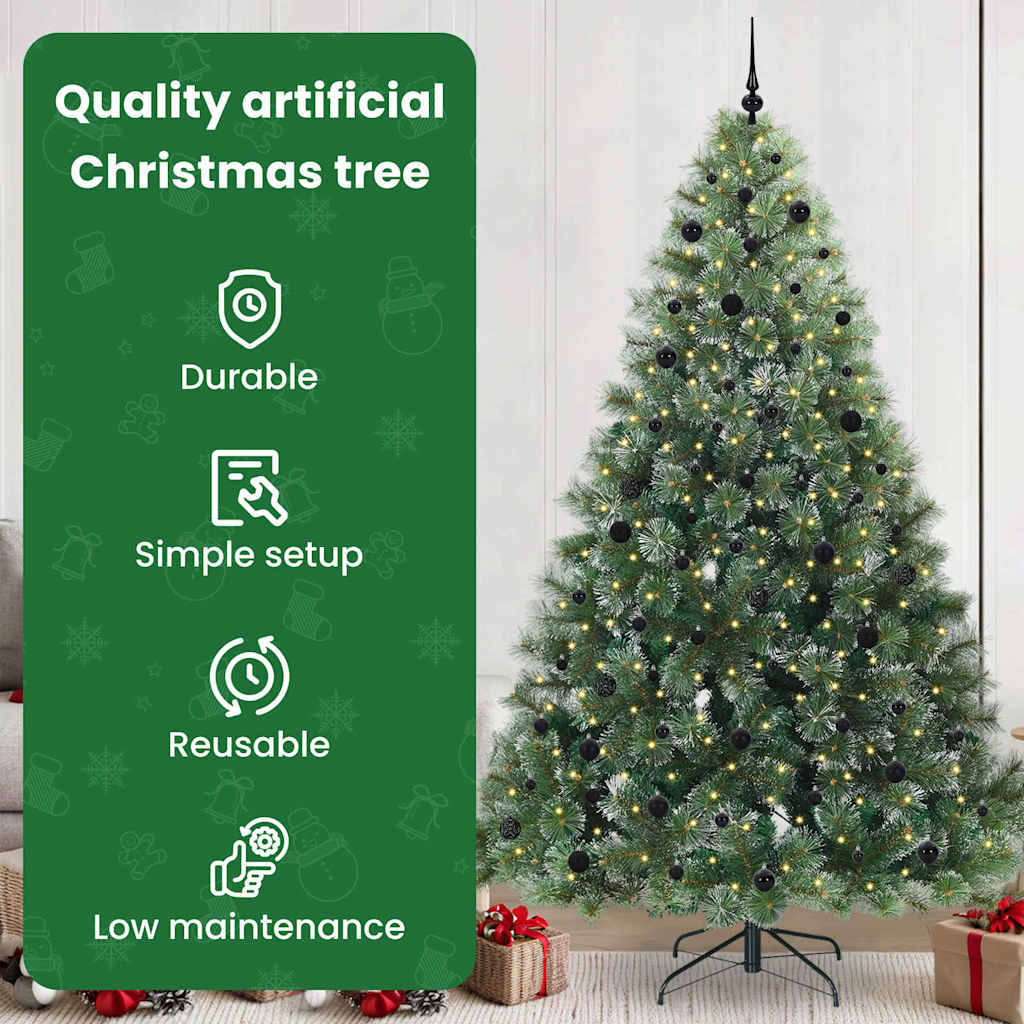 Dirbtinė Kalėdų eglutė su 300 LED Žalia 240 cm PE ir PVC