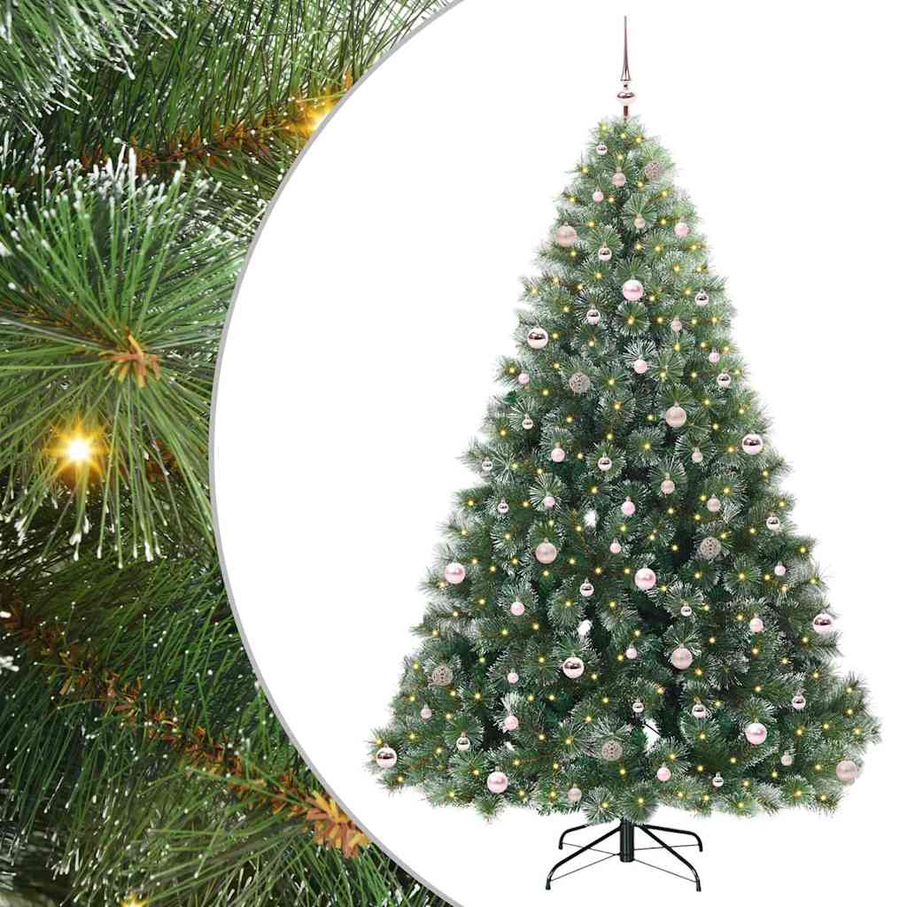Dirbtinė Kalėdų eglutė su 300 LED Žalia 240 cm PE ir PVC