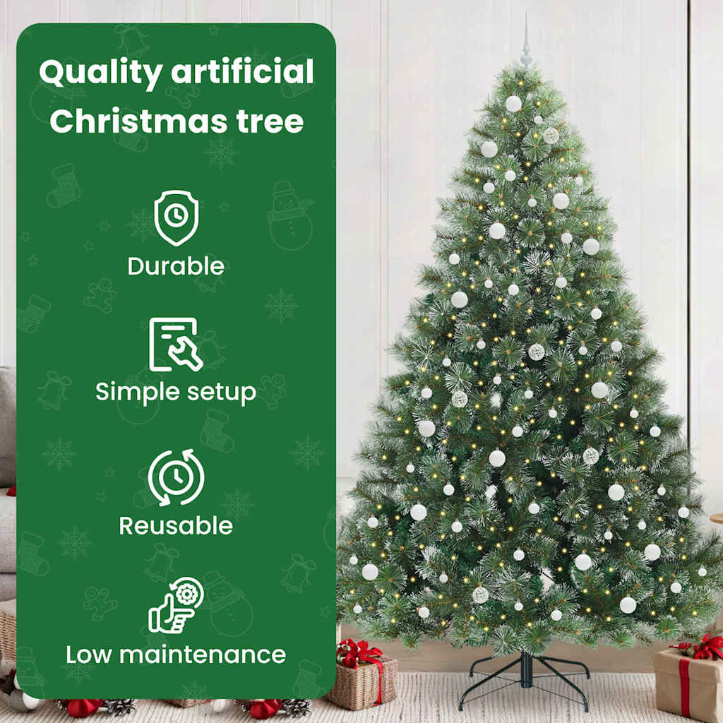 Dirbtinė Kalėdų eglutė su 300 LED Žalia 240 cm PE ir PVC