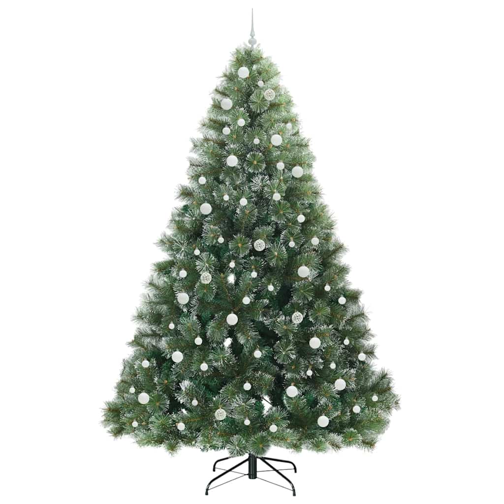 Mākslīgā Ziemassvētku eglīte ar 300 LED lampiņām zaļa 240 cm PE un PVC