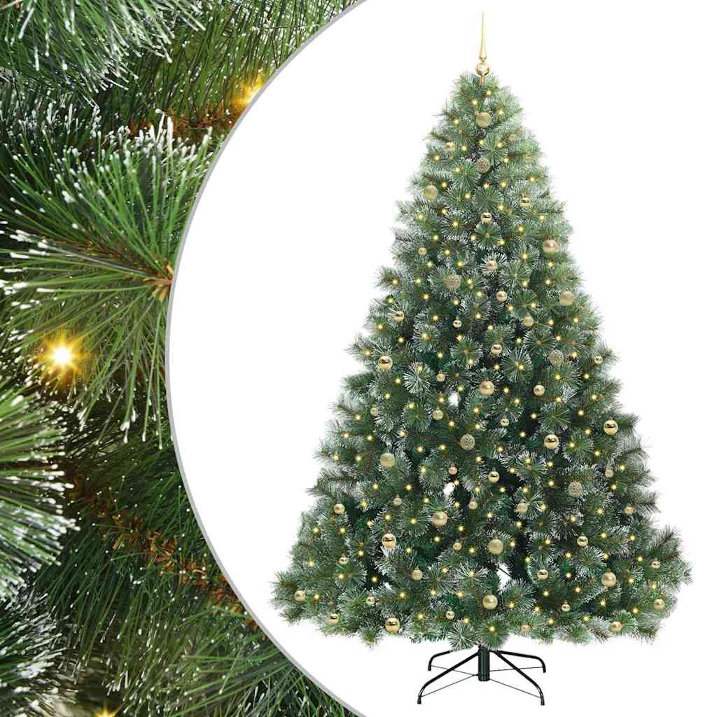 Dirbtinė Kalėdų eglutė su 300 LED Žalia 240 cm PE ir PVC