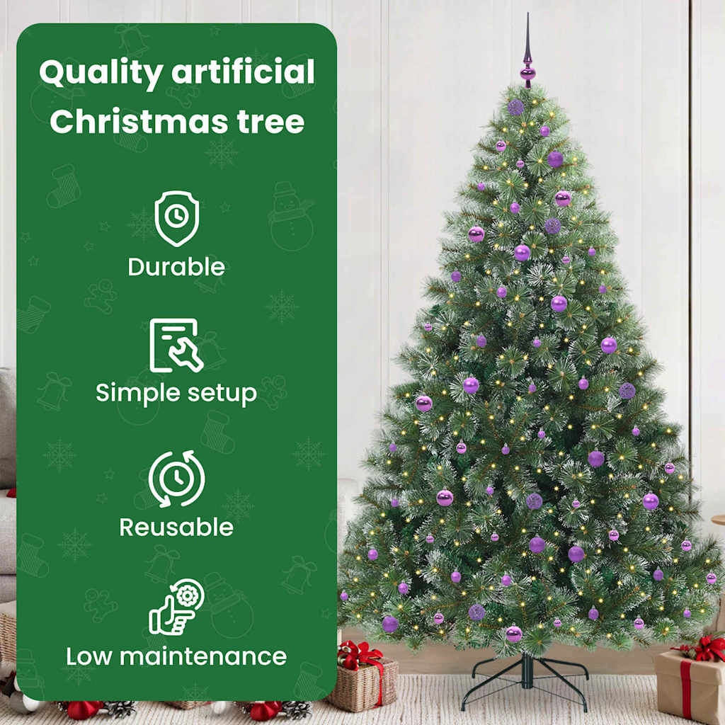 Dirbtinė Kalėdų eglutė su 300 LED Žalia 240 cm PE ir PVC