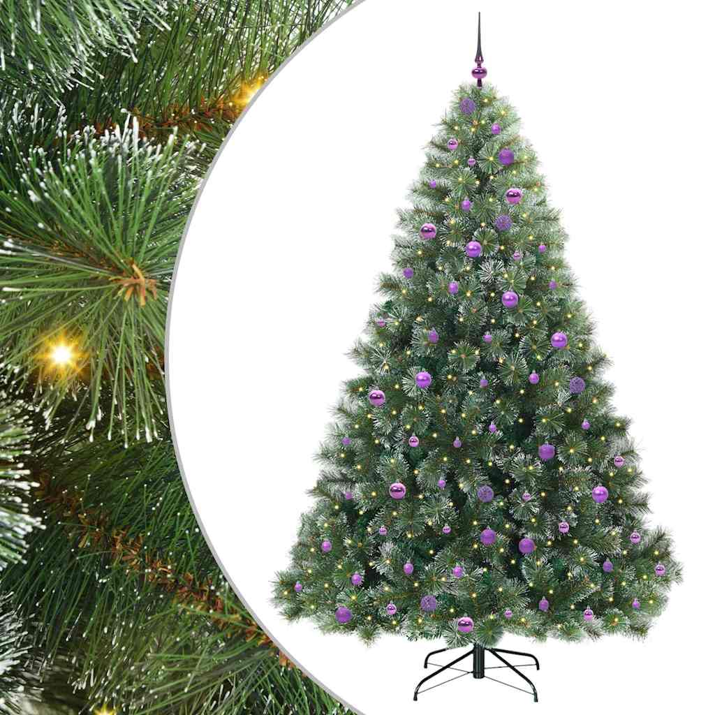 Dirbtinė Kalėdų eglutė su 300 LED Žalia 240 cm PE ir PVC
