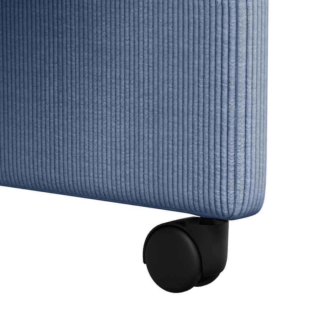 Dining Chairs with Wheels 2 pcs Blue 57 x 66 x 94 cm