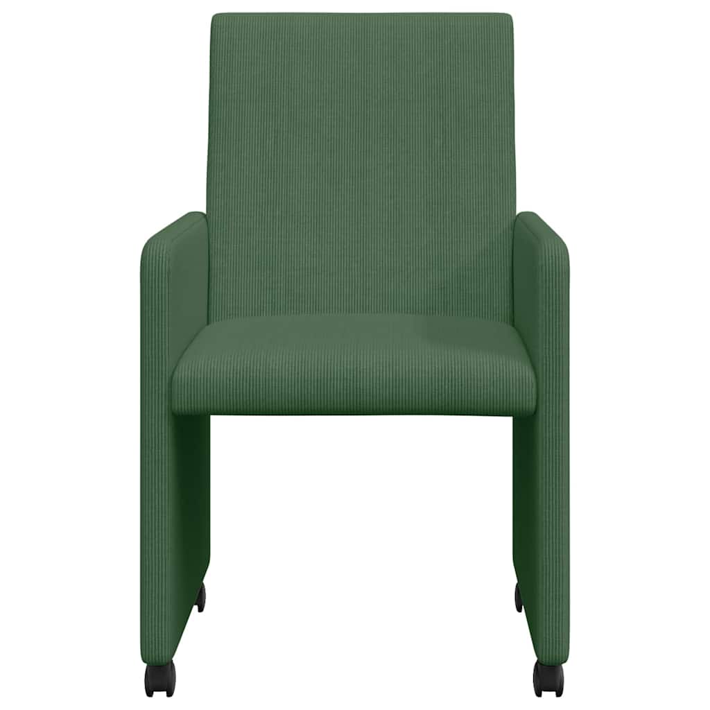 Valgomojo Kėdės su Ratukais 2 pcs Pilkai žalia 57 x 66 x 94 cm