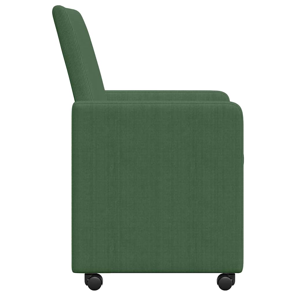 Valgomojo Kėdės su Ratukais 2 pcs Pilkai žalia 57 x 66 x 94 cm