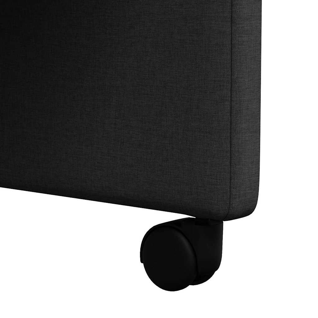 Dining Chairs with Casters 2 pcs Black 57 x 66 x 94 cm Fabric