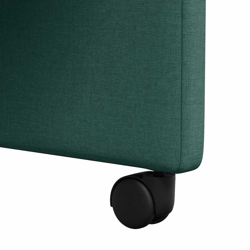 Dining Chairs with Castors 2 pcs Dark green 57 x 66 x 94 cm