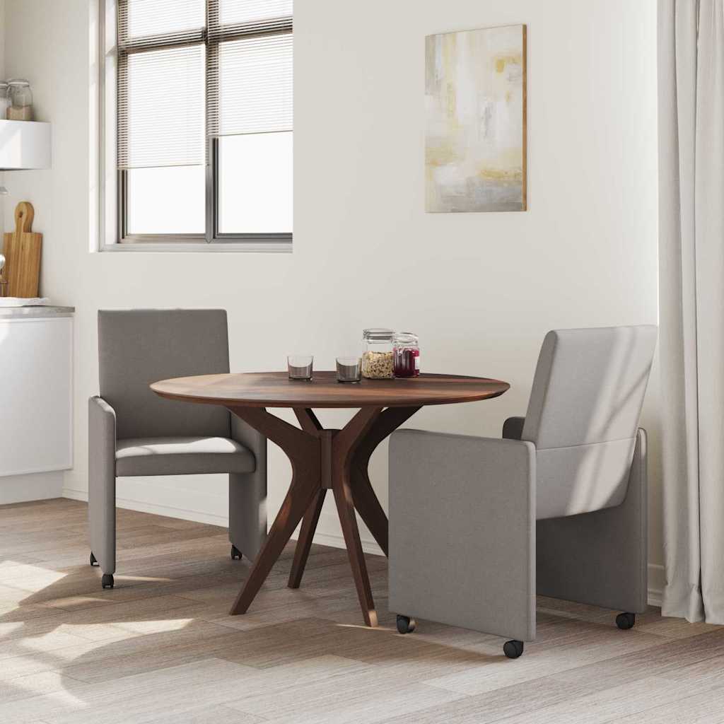 Valgomojo Kėdės su Ratukais 2 pcs Taupe 57 x 66 x 94 cm audinys