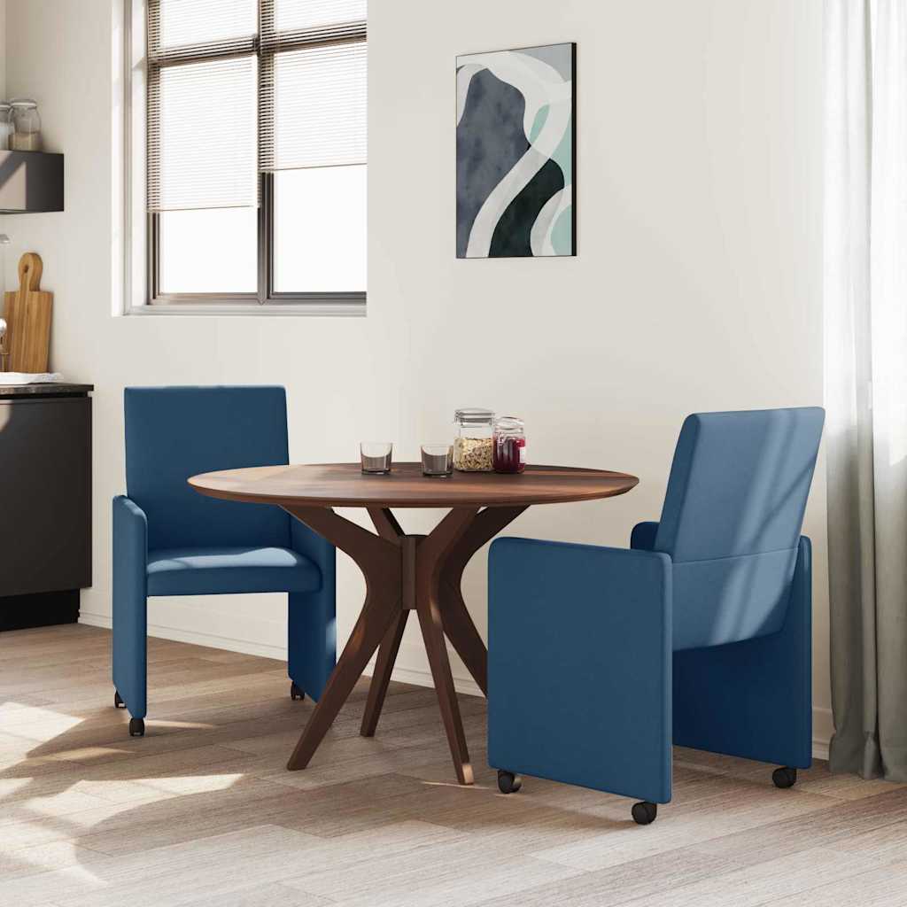 Valgomojo Kėdės su Ratukais 2 pcs Mėlyna 57 x 66 x 94 cm