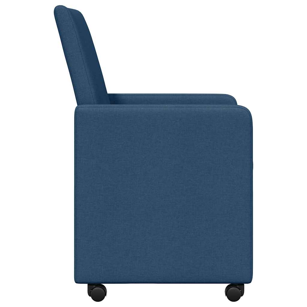 Valgomojo Kėdės su Ratukais 2 pcs Mėlyna 57 x 66 x 94 cm