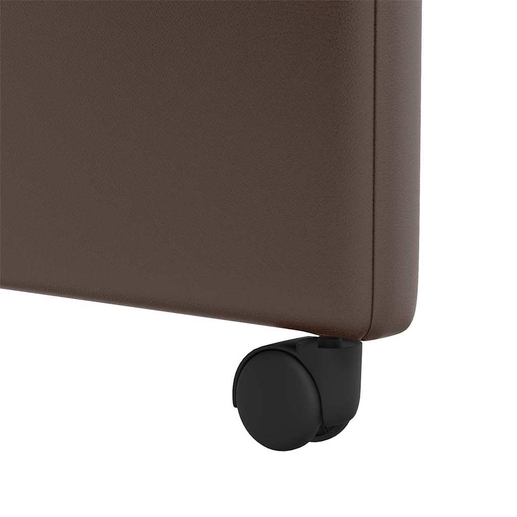 Valgomojo Kėdės su Ratukais 2 pcs Ruda 57 x 66 x 94 cm