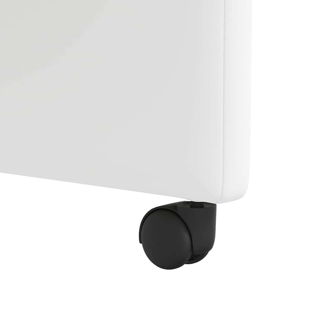 Ēdamistabas krēsli ar ritentiņiem 2 gab. balti 57 x 66 x 94 cm