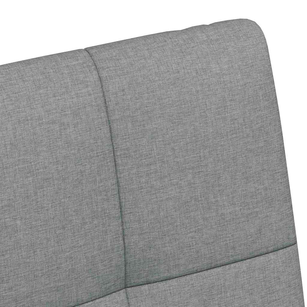 Valgomojo Kėdės su Ratukais 2 pcs Šviesiai pilka audinys