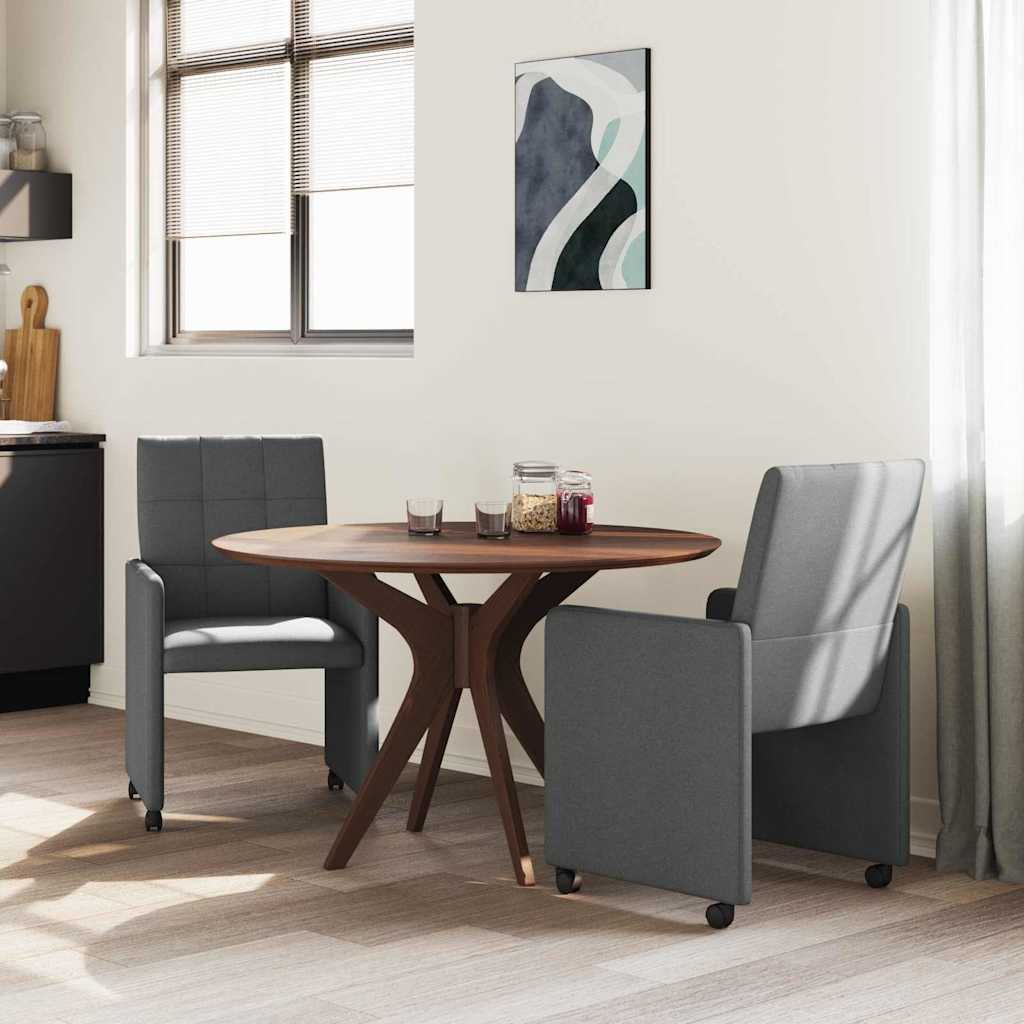 Valgomojo Kėdės su Ratukais 2 pcs Tamsiai pilka 58 x 65 x 94 cm