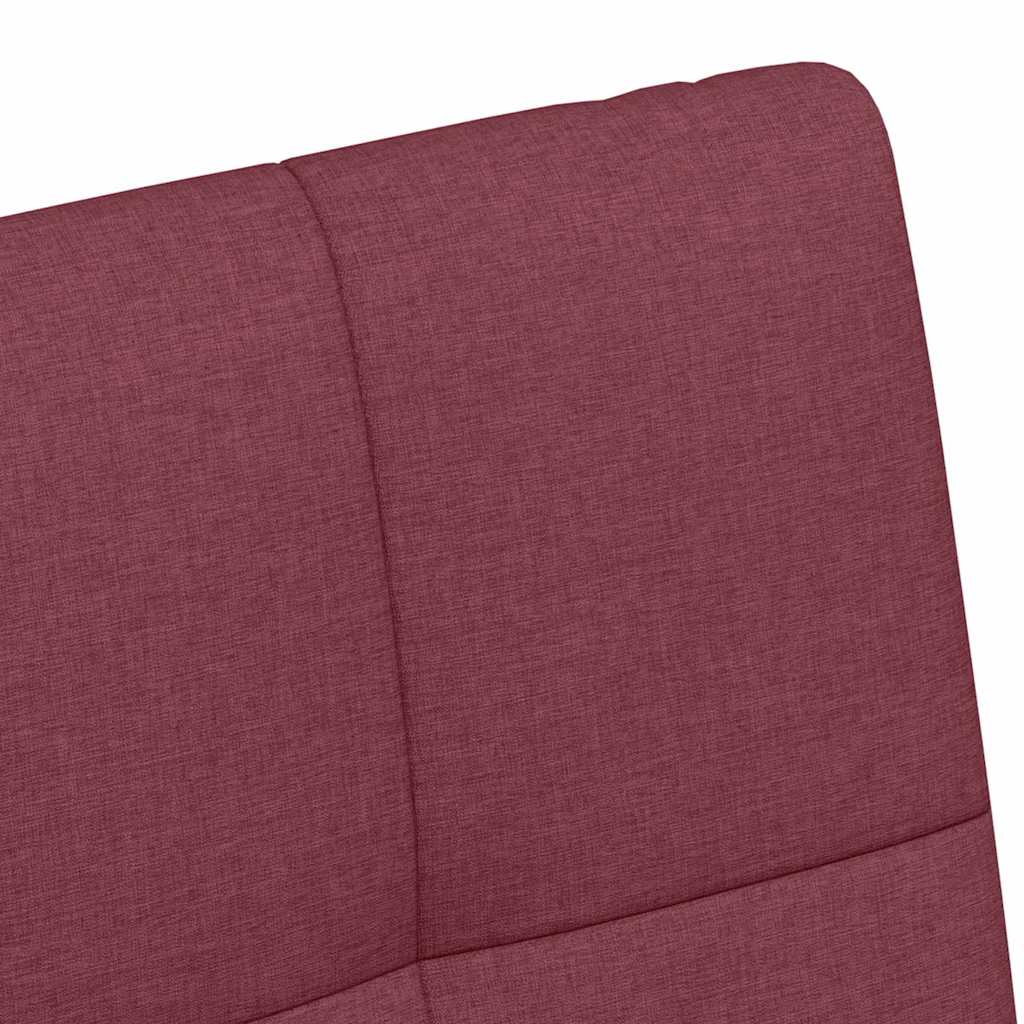 Valgomojo Kėdės su Ratukais 2 pcs Vyno raudonumo audinys