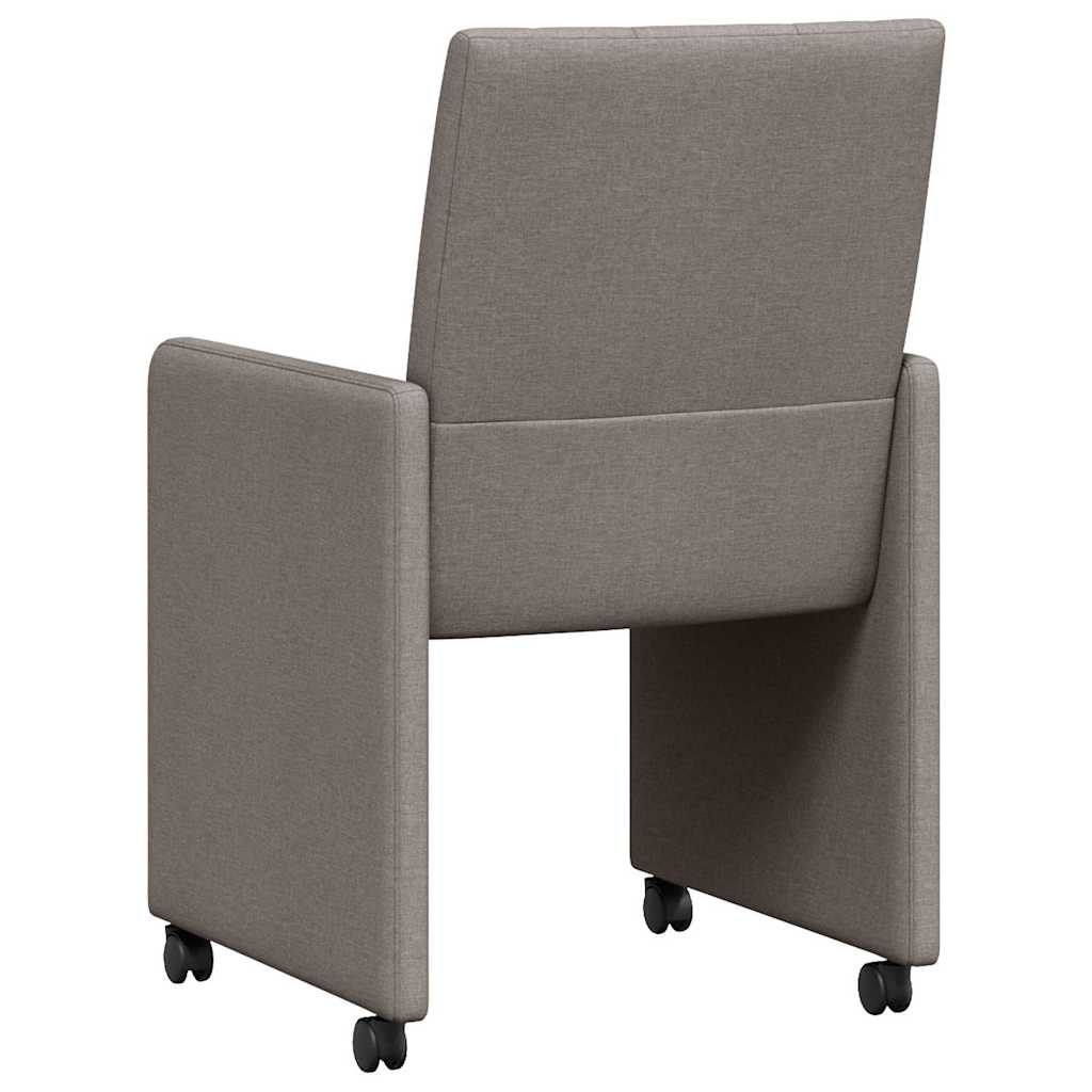 Ēdamistabas krēsli uz ritentiņiem 2 gab. tortora 58 x 65 x 94 cm