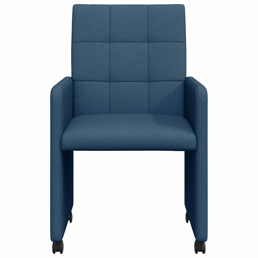 Valgomojo Kėdės su Ratukais 2 pcs Mėlyna 58 x 65 x 94 cm