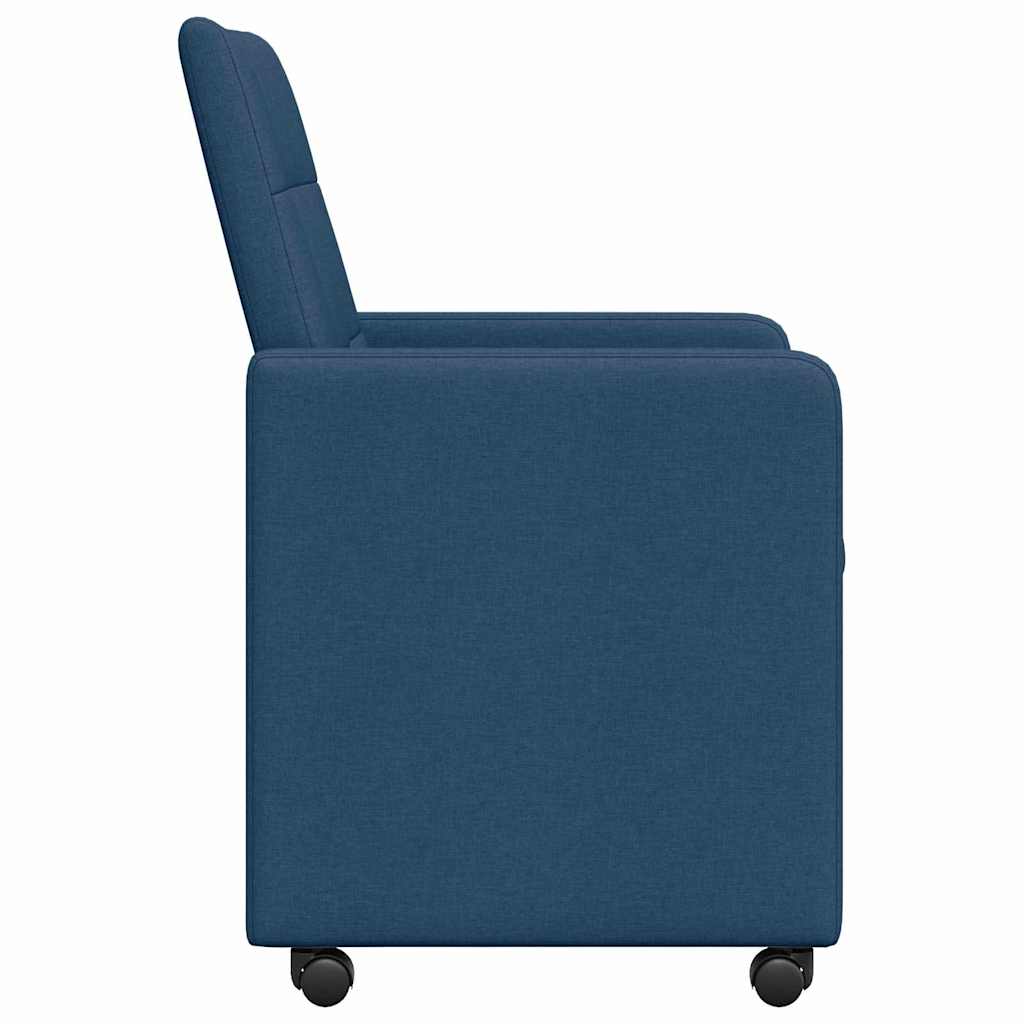 Valgomojo Kėdės su Ratukais 2 pcs Mėlyna 58 x 65 x 94 cm
