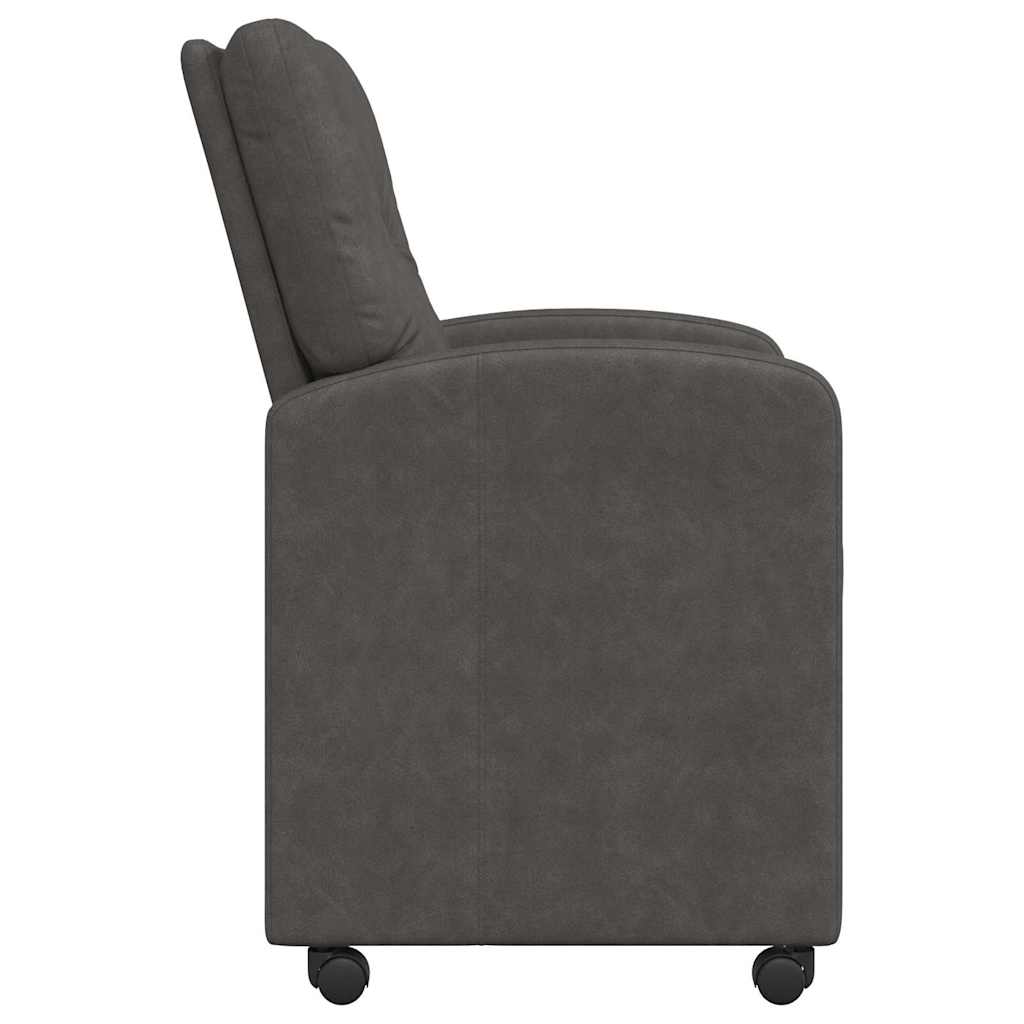 Valgomojo Kėdės su Ratukais 2 pcs Juoda 57 x 67 x 95 cm