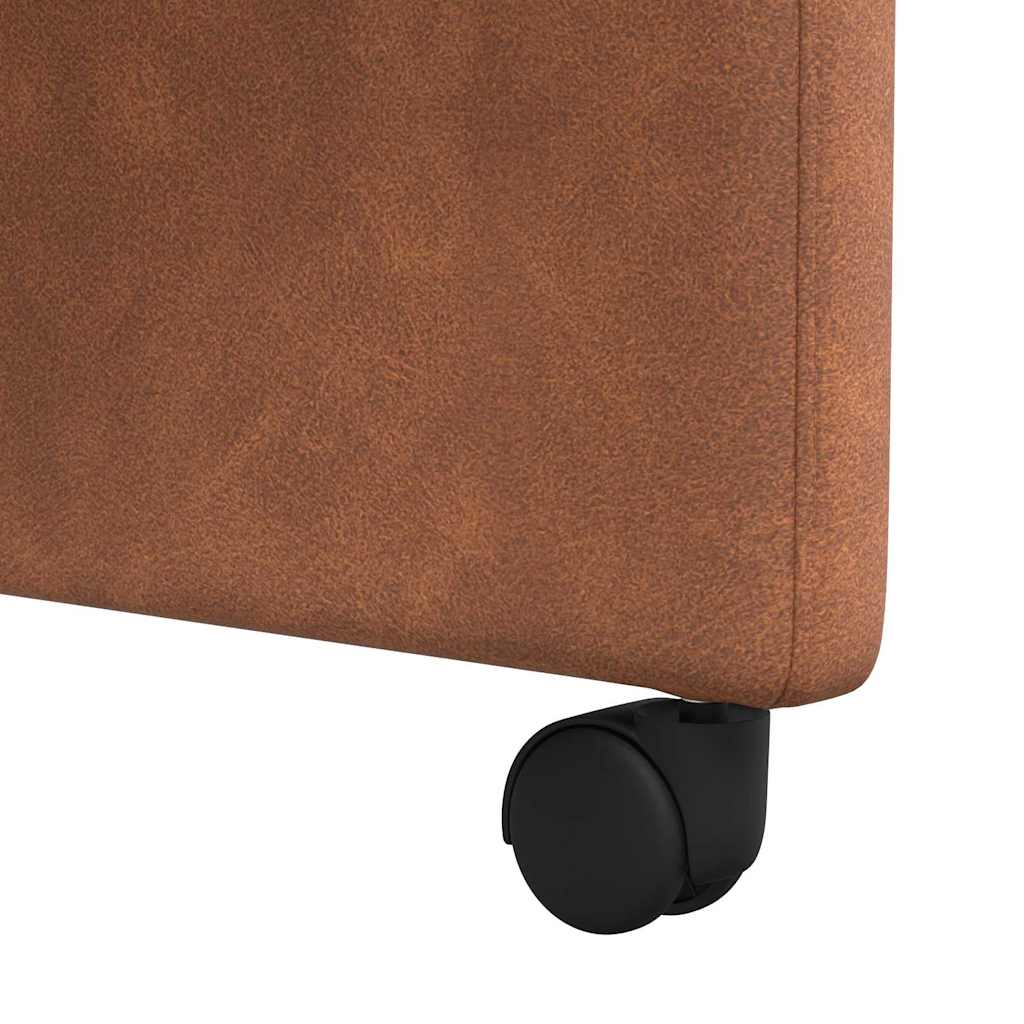 Dining Chairs with Castors 2 pcs Brown 57 x 67 x 95 cm