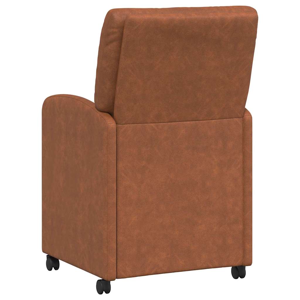 Dining Chairs with Castors 2 pcs Brown 57 x 67 x 95 cm
