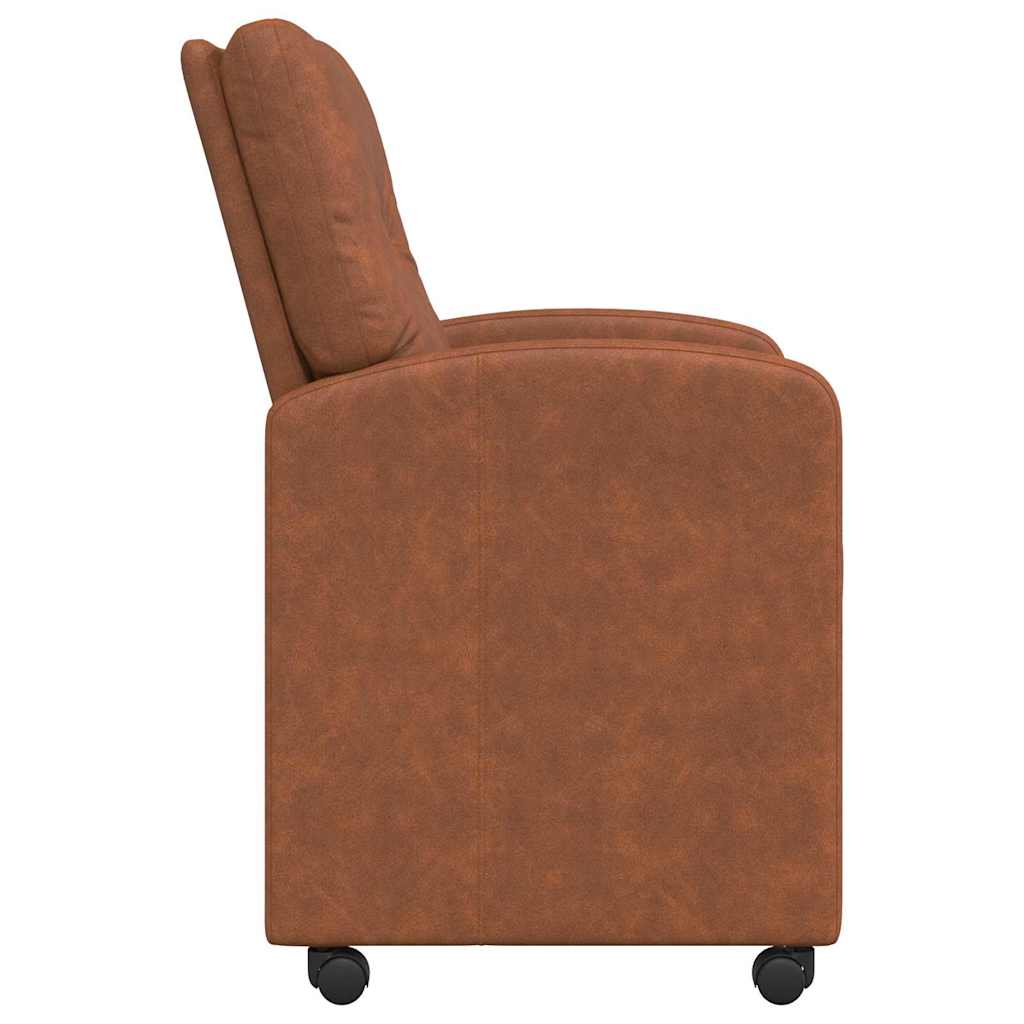 Dining Chairs with Castors 2 pcs Brown 57 x 67 x 95 cm