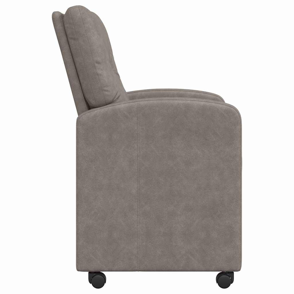 Valgomojo Kėdės su Ratukais 2 pcs Pilka 57 x 67 x 95 cm