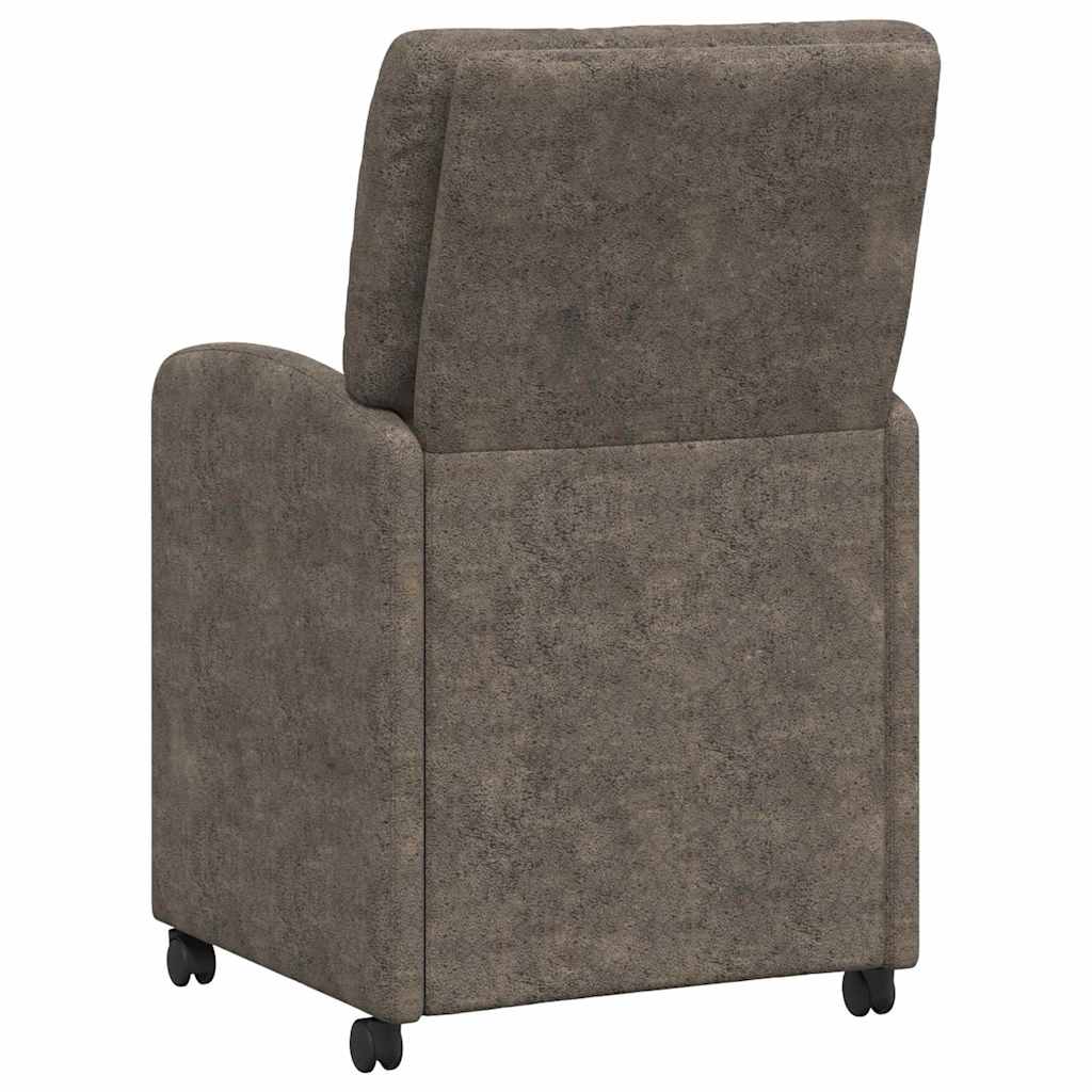 Dining Chairs with Wheels 2 pcs Dark Grey 57 x 67 x 95 cm