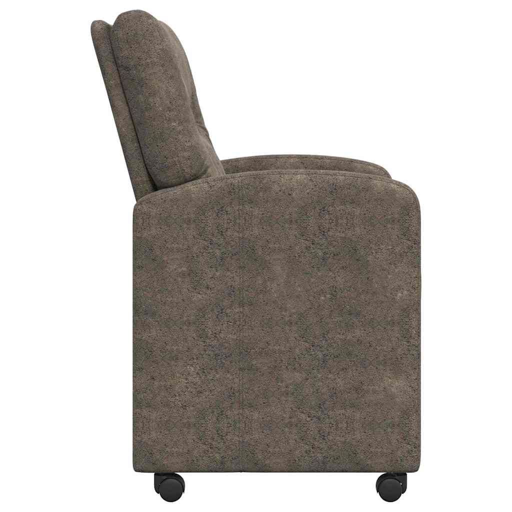 Dining Chairs with Wheels 2 pcs Dark Grey 57 x 67 x 95 cm