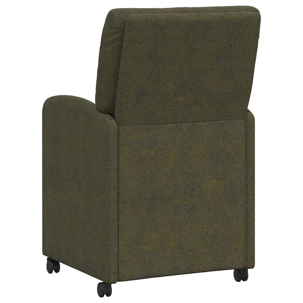 Valgomojo Kėdės su Ratukais 2 pcs Armijos žalia 57 x 67 x 95 cm