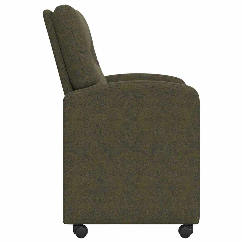 Valgomojo Kėdės su Ratukais 2 pcs Armijos žalia 57 x 67 x 95 cm