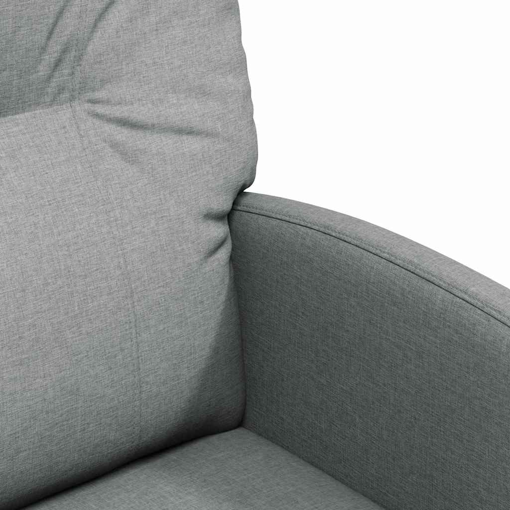 Valgomojo Kėdės su Ratukais 2 pcs Šviesiai pilka audinys