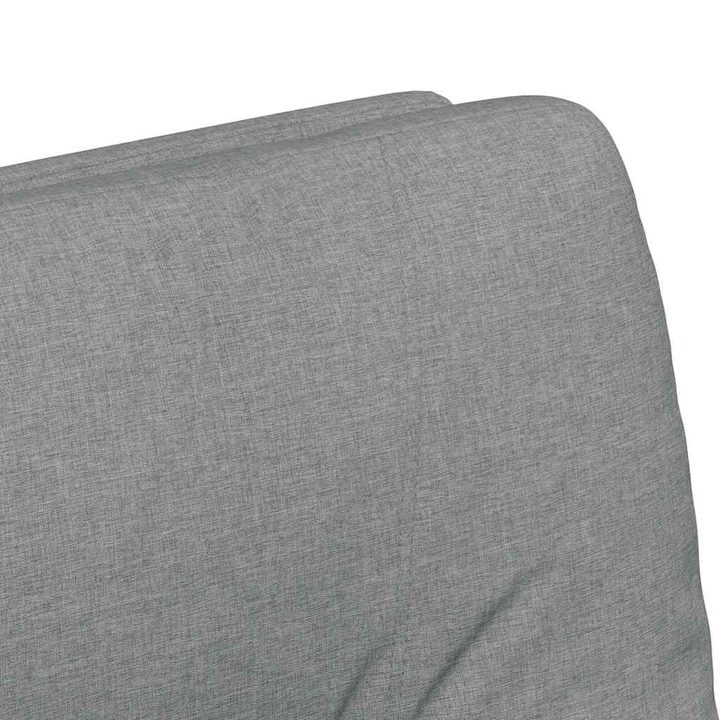Valgomojo Kėdės su Ratukais 2 pcs Šviesiai pilka audinys