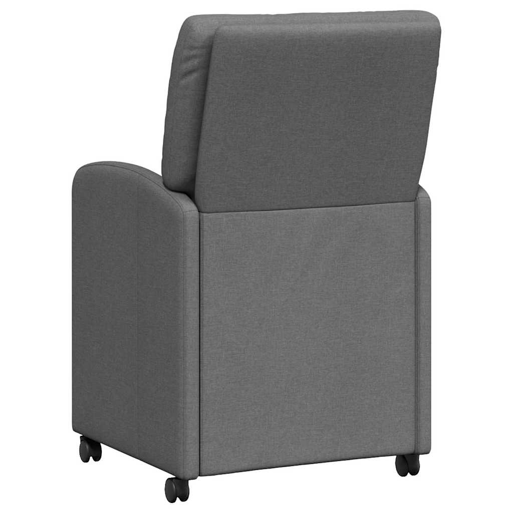 Valgomojo Kėdės su Ratukais 2 pcs Tamsiai pilka 57 x 67 x 95 cm